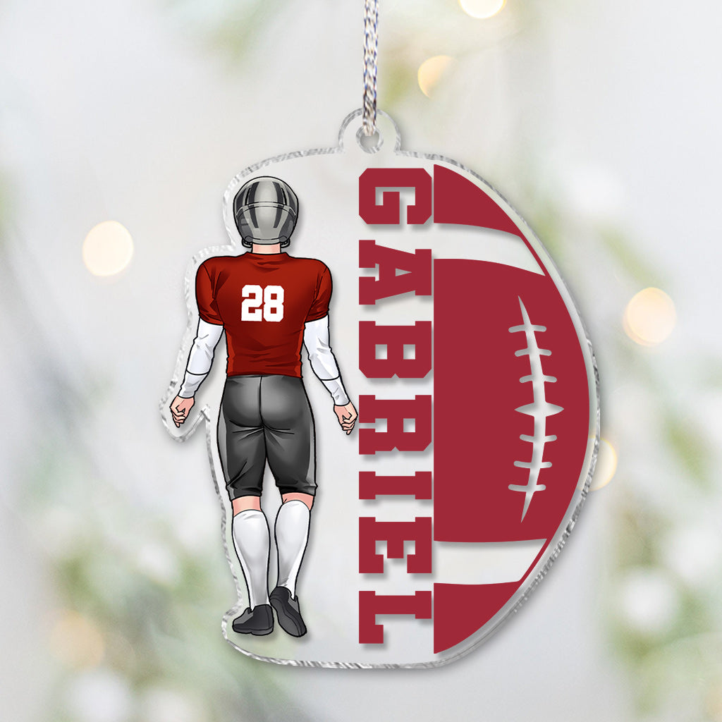Passionné de football - Ornement transparent personnalisé en forme de ballon