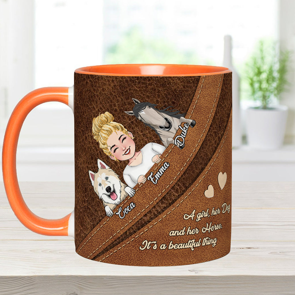 What A Beautiful Thing - Personalized Horse Accent Mug