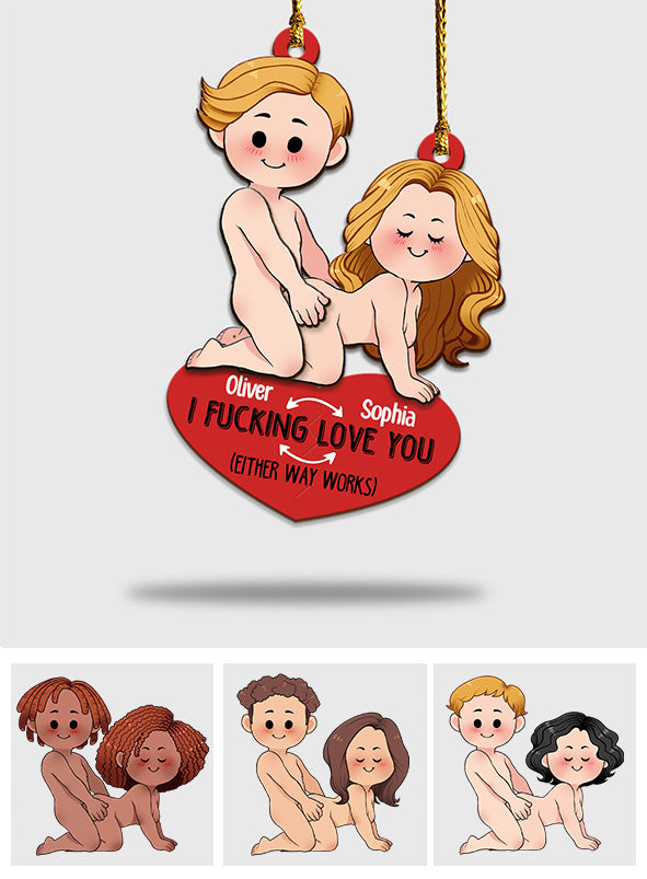 I Love You - Personalized Couple Ornament