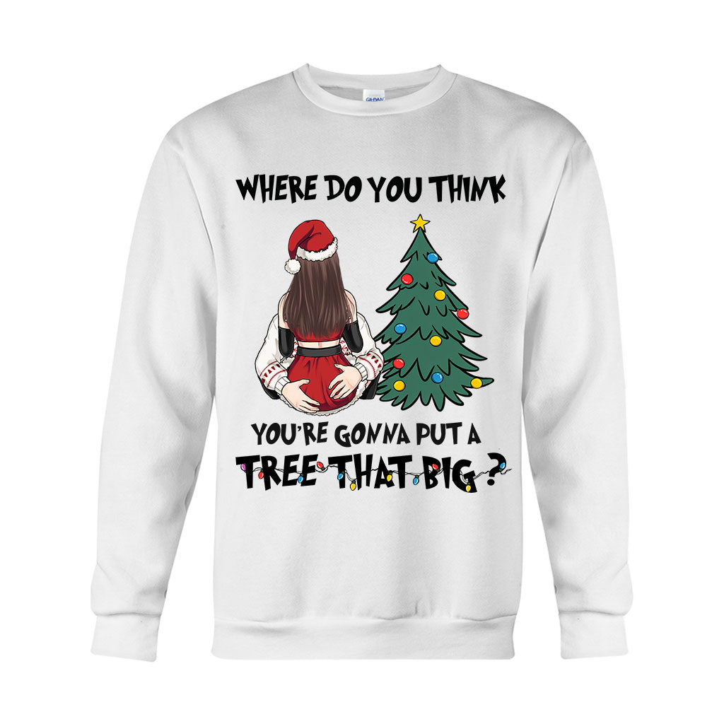 Bend Over I'll Show You Where To Put That Big Tree - Personalized Couple T-shirt And Hoodie