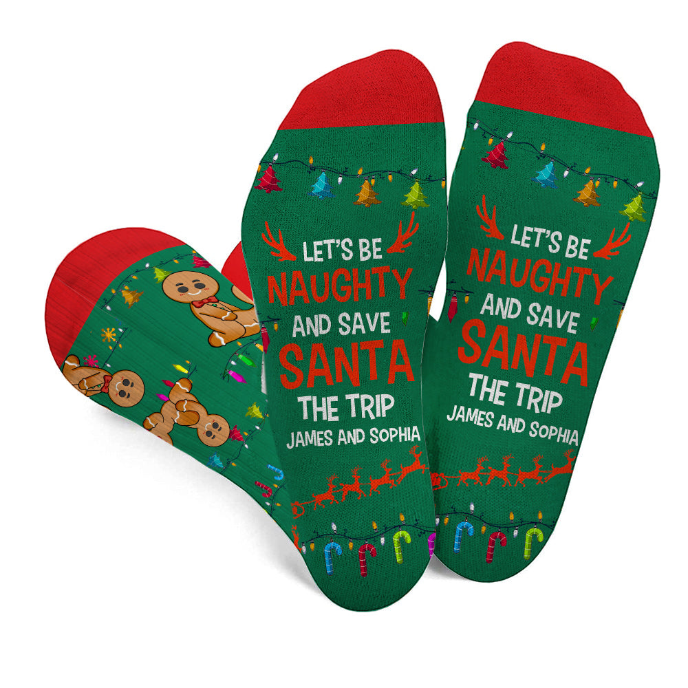 Let's Be Naughty - Personalized Couple Socks