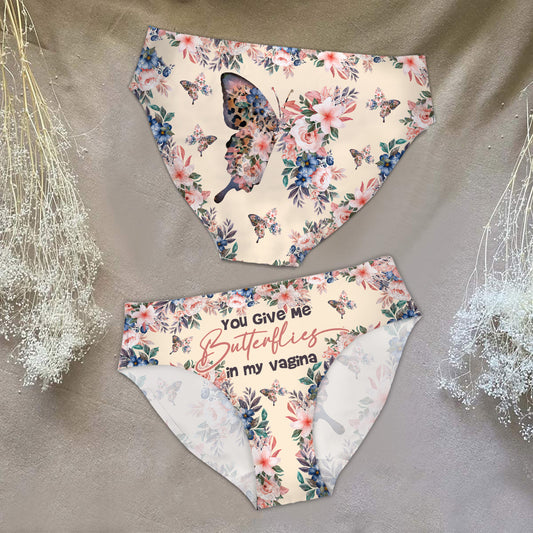 You Give Me Butterflies In My Vagina - Couple Women Briefs