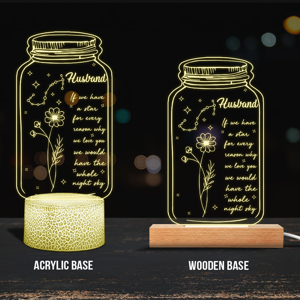 If I Had A Star Birth Flower Zodiac Sign - Gift for mom, grandma, daughter, wife, girlfriend, dad, grandpa, boyfriend, husband - Personalized Shaped Plaque Light Base