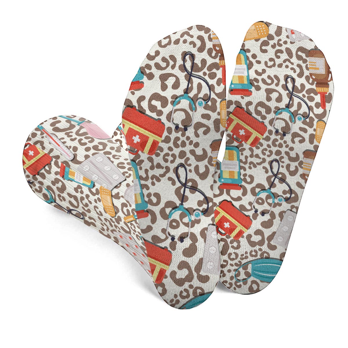 Wild Nurse Leopard - Personalized Nurse Socks
