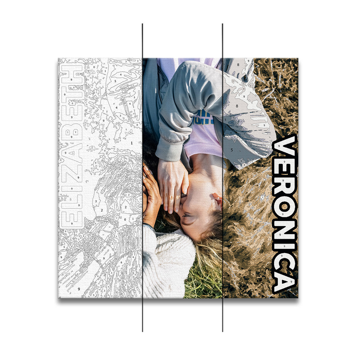 BFF Forever - Kit de peinture par numéros personnalisé pour meilleure amie