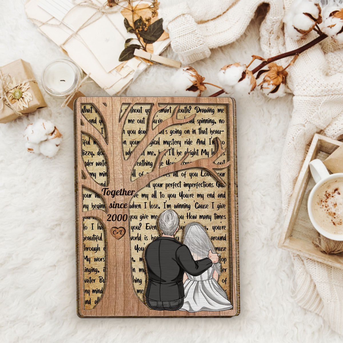 Our Wedding Song - gift for husband, girlfriend - Personalized 2 Layered Wood Sign / Wood Plaque