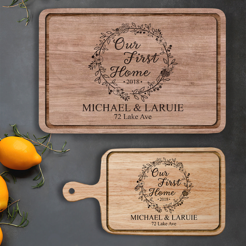 Our Frist Home - Personalized Housewarming Cutting Board