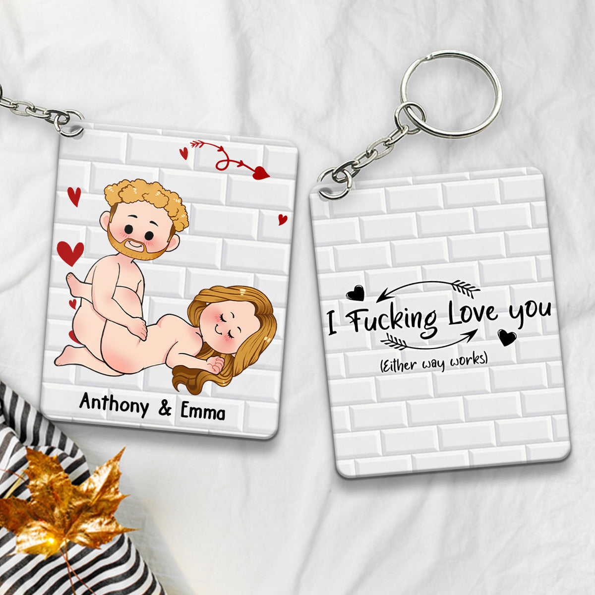 I Just Want You To Be Happy - Couple gift for husband, wife, boyfriend, girlfriend - Personalized Keychain