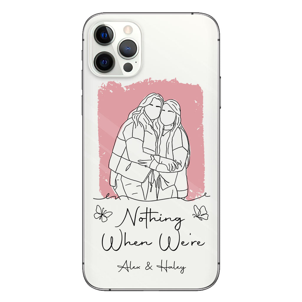 Nothing Makes Sense When We're Apart - Personalized Bestie Clear Phone Case