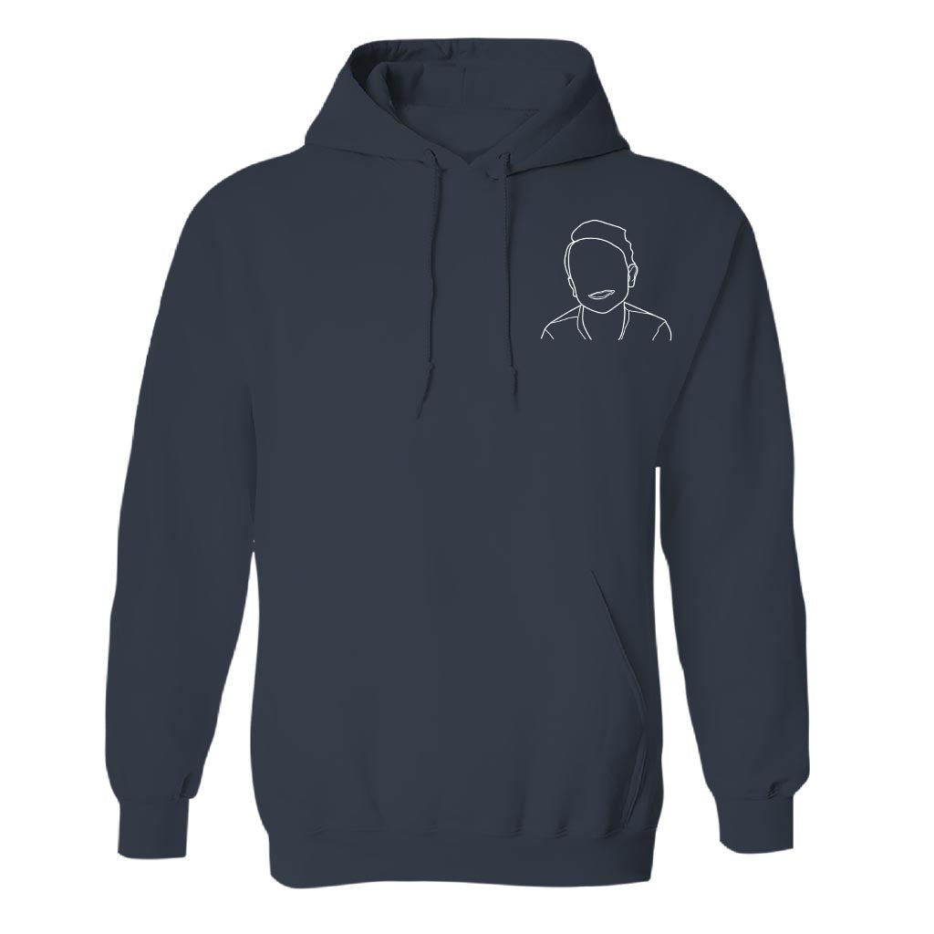 Custom Line Art - Personalized Kid Embroidered Hoodie