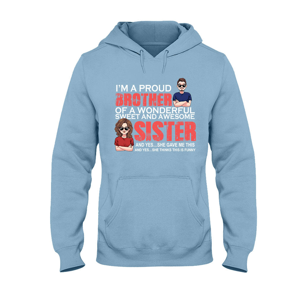 Je suis un frère fier - T-shirt et sweat à capuche personnalisés pour frères et sœurs