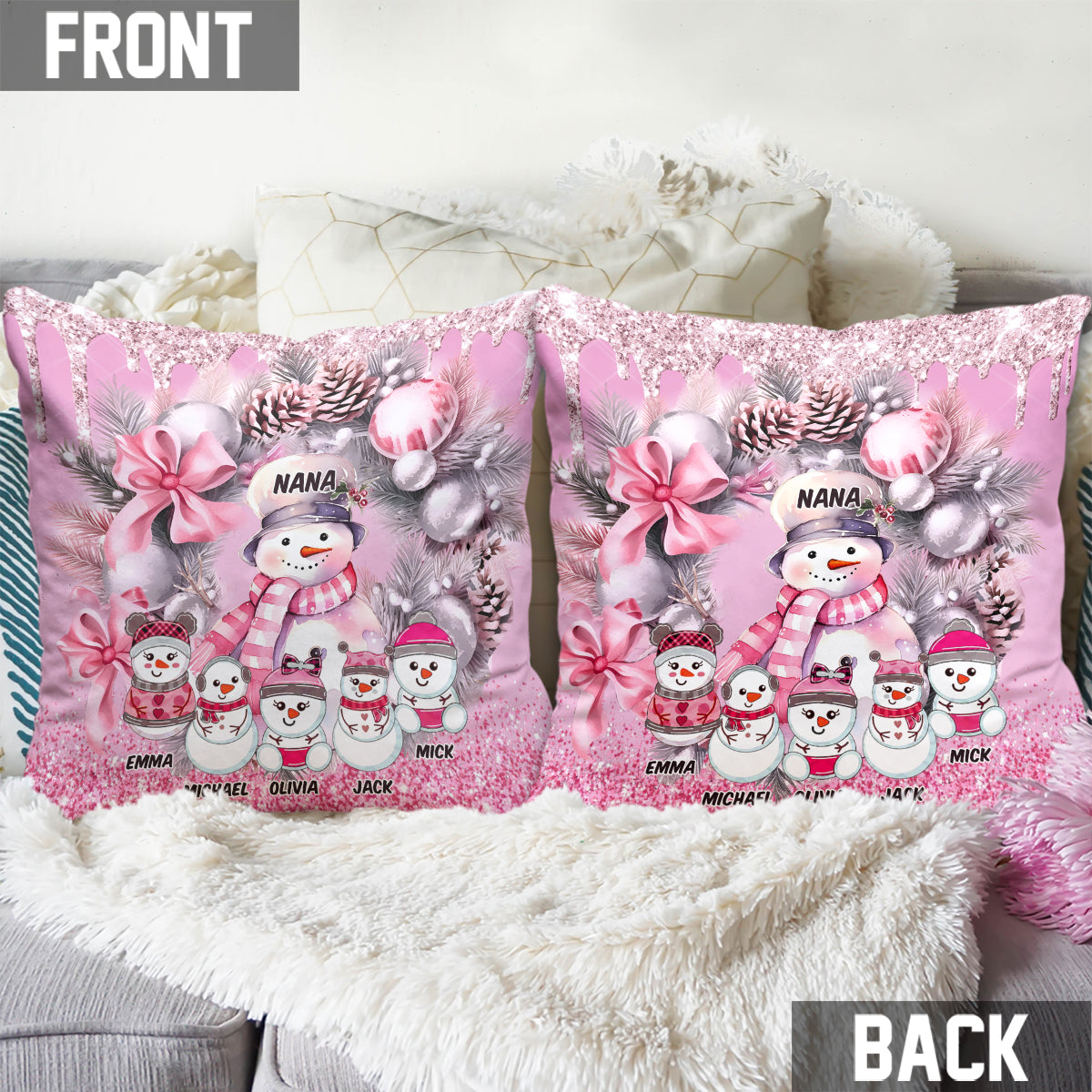 Coussin décoratif personnalisé « Grand-mère »