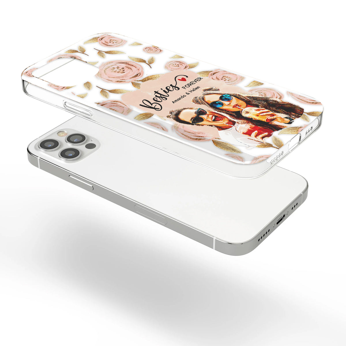 Besties Forever - Personalized Bestie Clear Phone Case