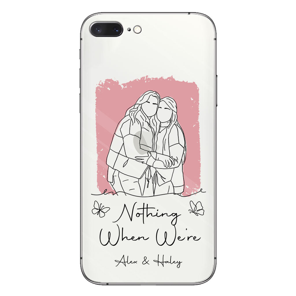 Nothing Makes Sense When We're Apart - Personalized Bestie Clear Phone Case