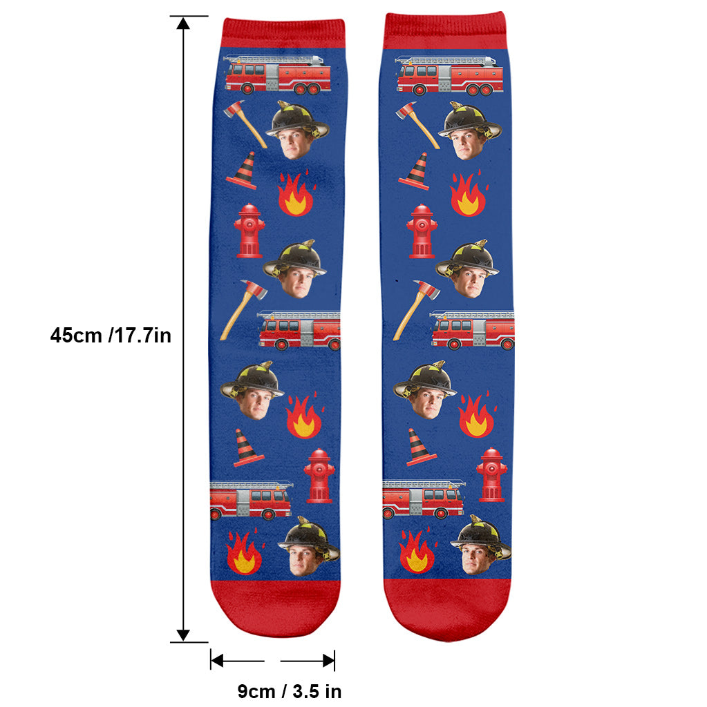 Chaussettes de pompier humoristiques et personnalisées