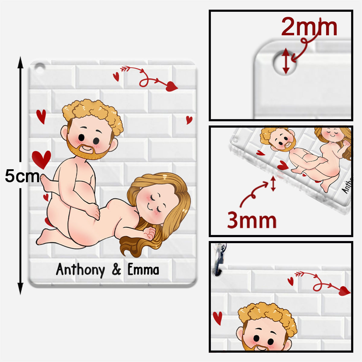 I Just Want You To Be Happy - Couple gift for husband, wife, boyfriend, girlfriend - Personalized Keychain