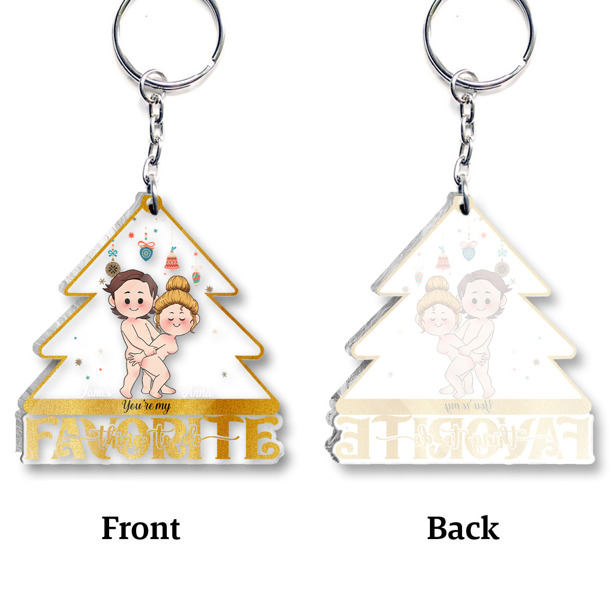 You're My Favevorite Thing To Do - Personalized Couple Keychain