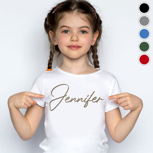 Personalisiertes T-Shirt mit Stickerei für die Enkelin – individueller Name