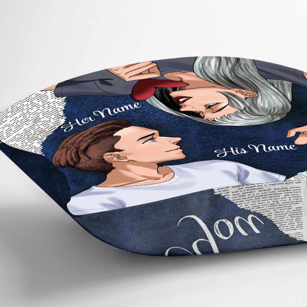 You Smile I Fell In Love - Personalized Couple Throw Pillow