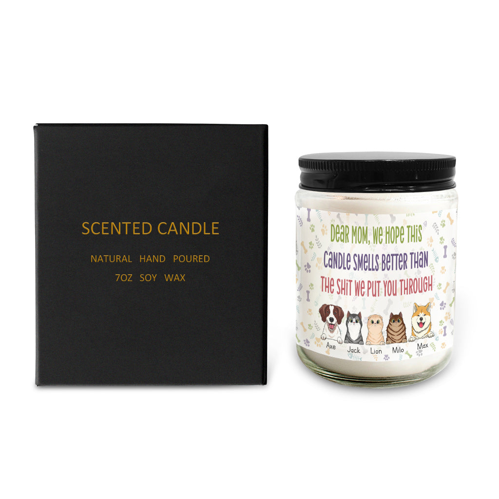 Cat Mom Cat Dad Funny Gift - Personalized Mother's Day Dog Candle