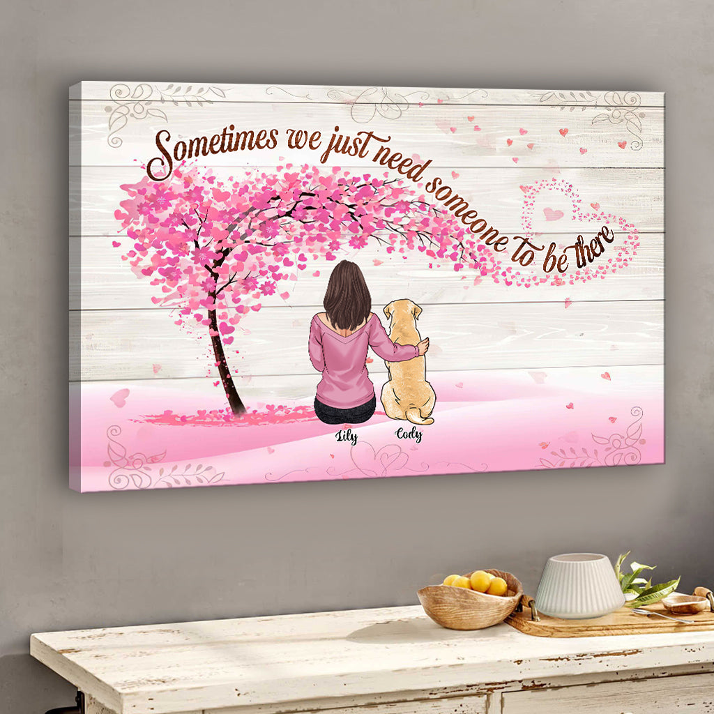 Brauchst du jemanden, der da ist? - Personalisierte Hundeleinwand und Poster