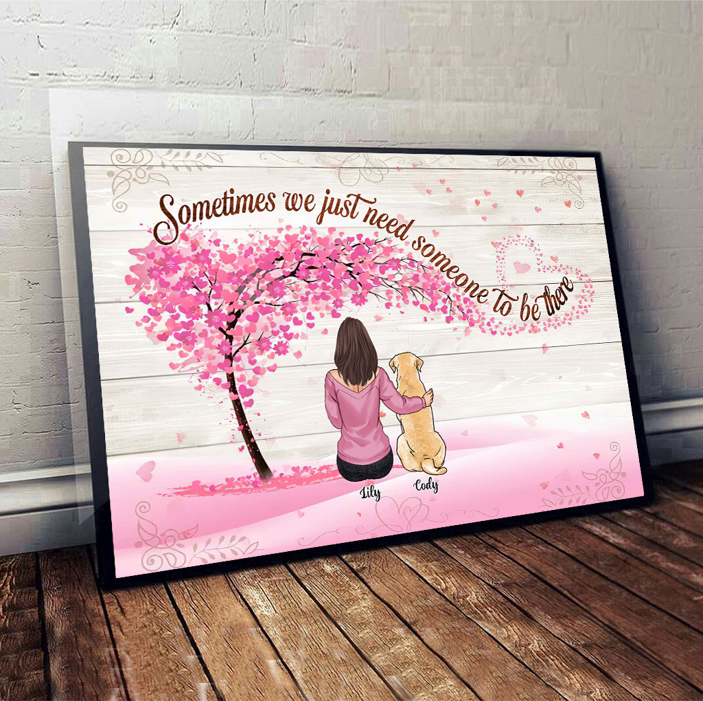 Brauchst du jemanden, der da ist? - Personalisierte Hundeleinwand und Poster