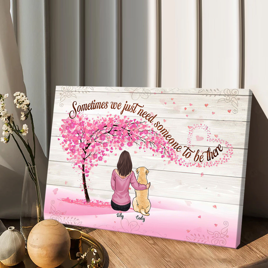 Brauchst du jemanden, der da ist? - Personalisierte Hundeleinwand und Poster