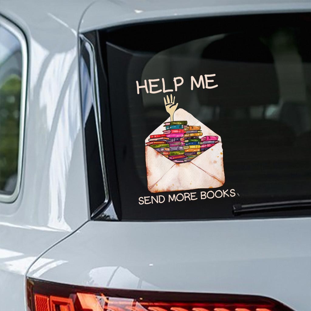 Help Me Send More Books Decal Full