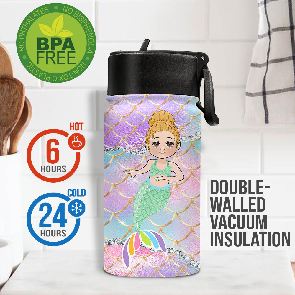 La Petite Sirène - Gourde personnalisée pour toute la famille et les enfants