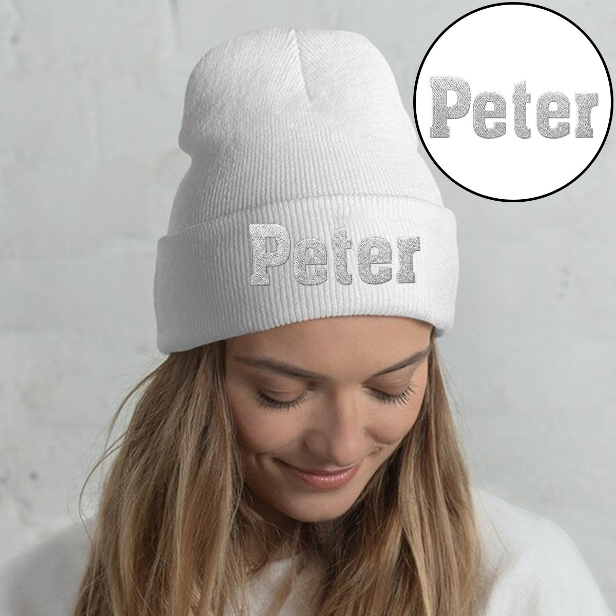 Custom Name - Personalized Step Dad Embroidered Beanie