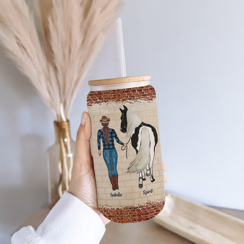 Just A Girl Who Loves Horses - Personalized Horse Can Glass