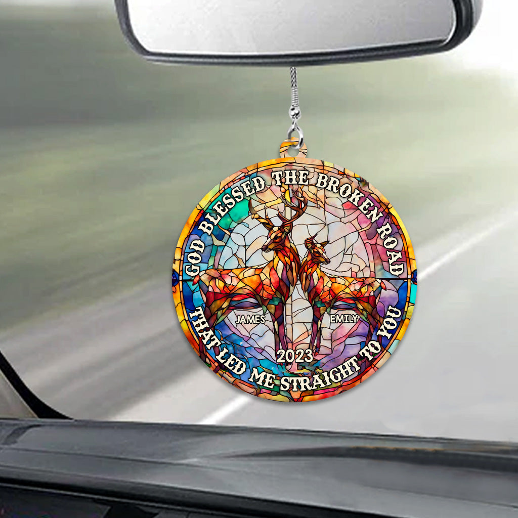 Dieu a béni la route brisée - Ornement de voiture de chasse personnalisé