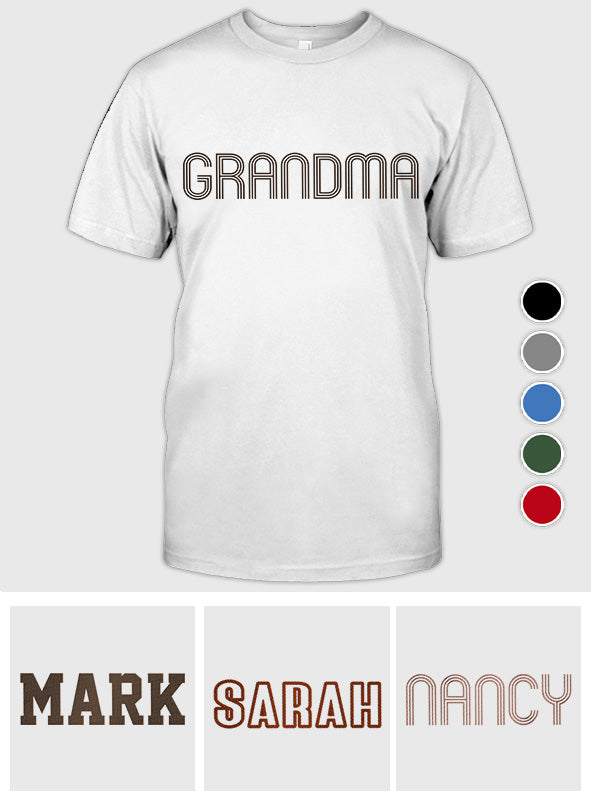Personalisiertes T-Shirt mit Namensstickerei für Oma