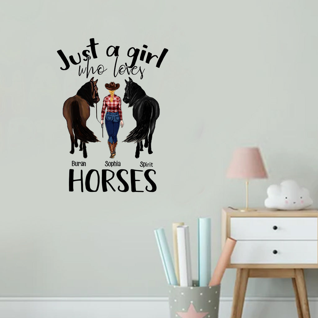 Just A Girl Who Loves Horses - Personalized Horse Decal Full