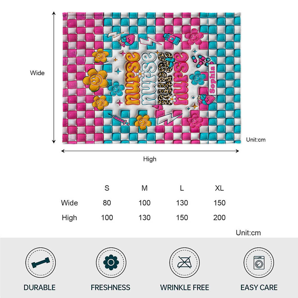 Nurse Life - Nurse gift for mom, her, wife, girlfriend, friend - Personalized Blanket