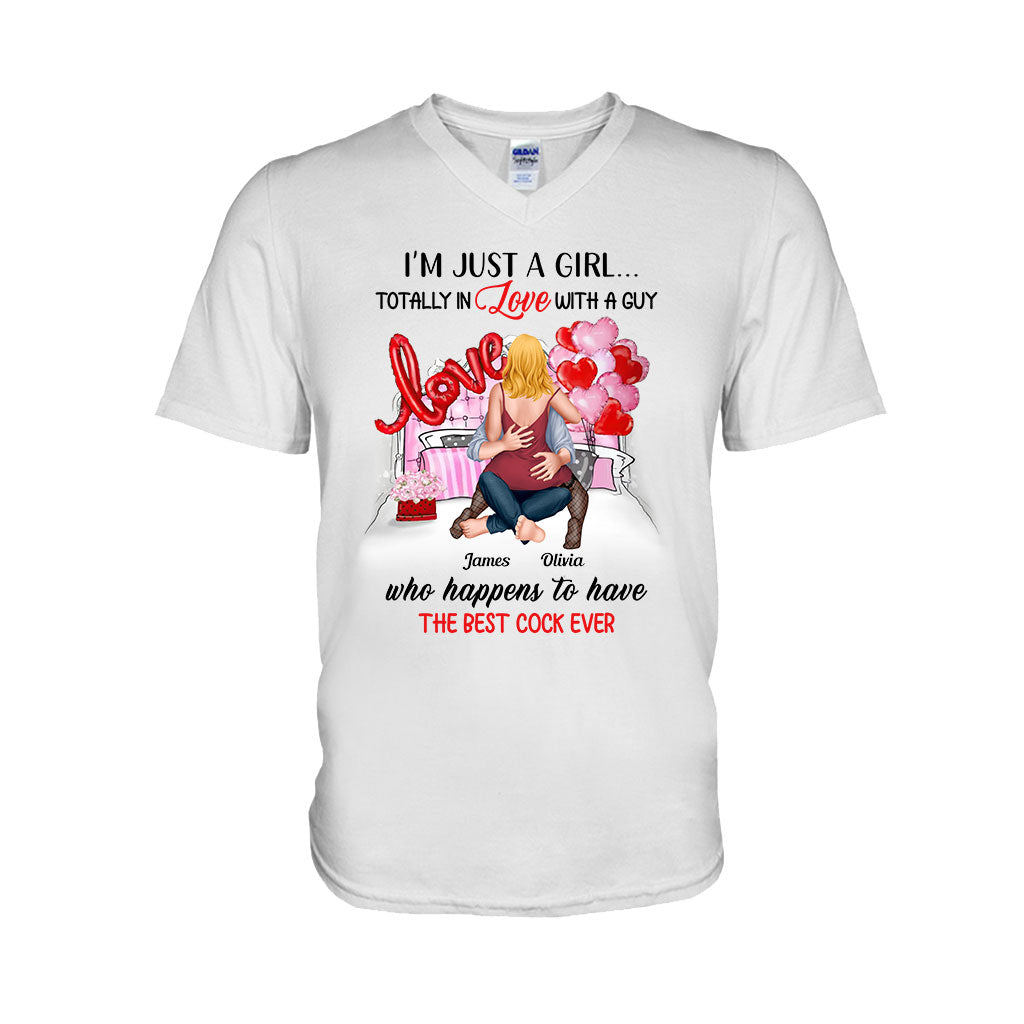 I'm Just A Girl In Love With A Guy - Personalized Couple T-shirt And Hoodie