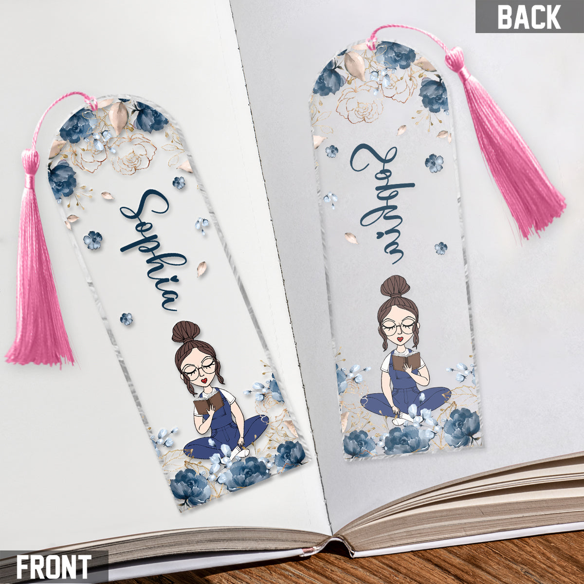 Just A Girl Who Loves Reading - Personalized Book Bookmark