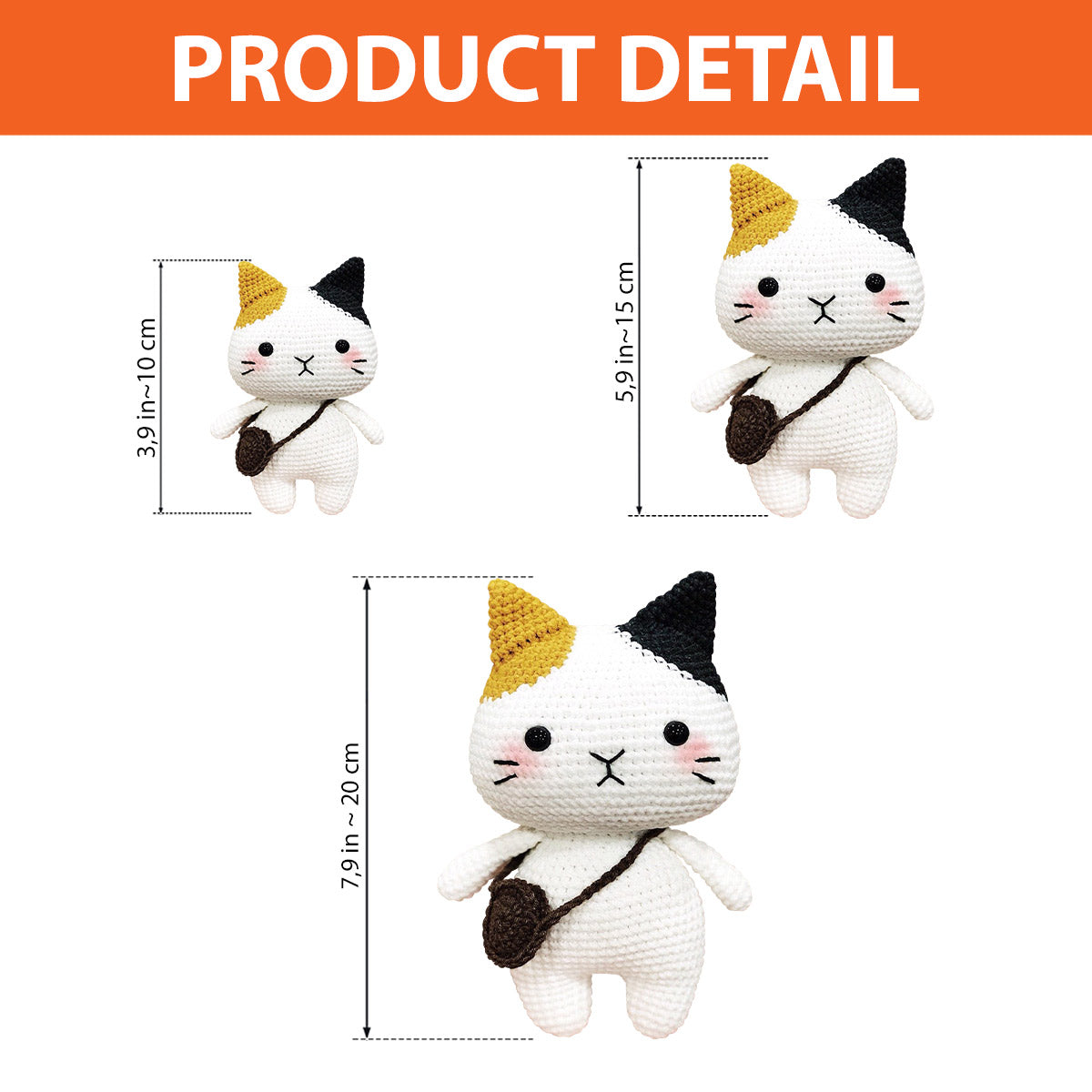 Gehäkelte Amigurumi-Katze – Geschenk für Katzenliebhaber – Personalisierte handgestrickte Puppe