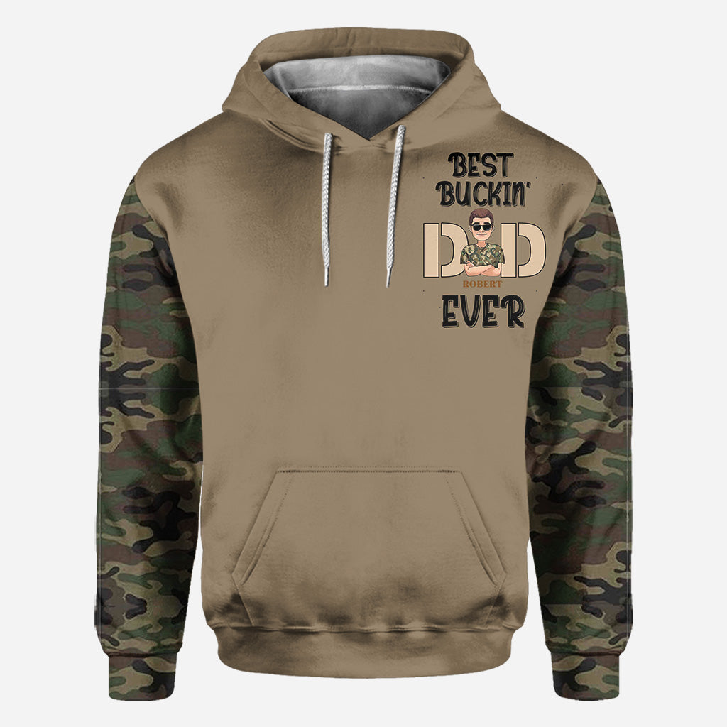 Best Buckin' Dad - Personalized Hunting All Over Shirt