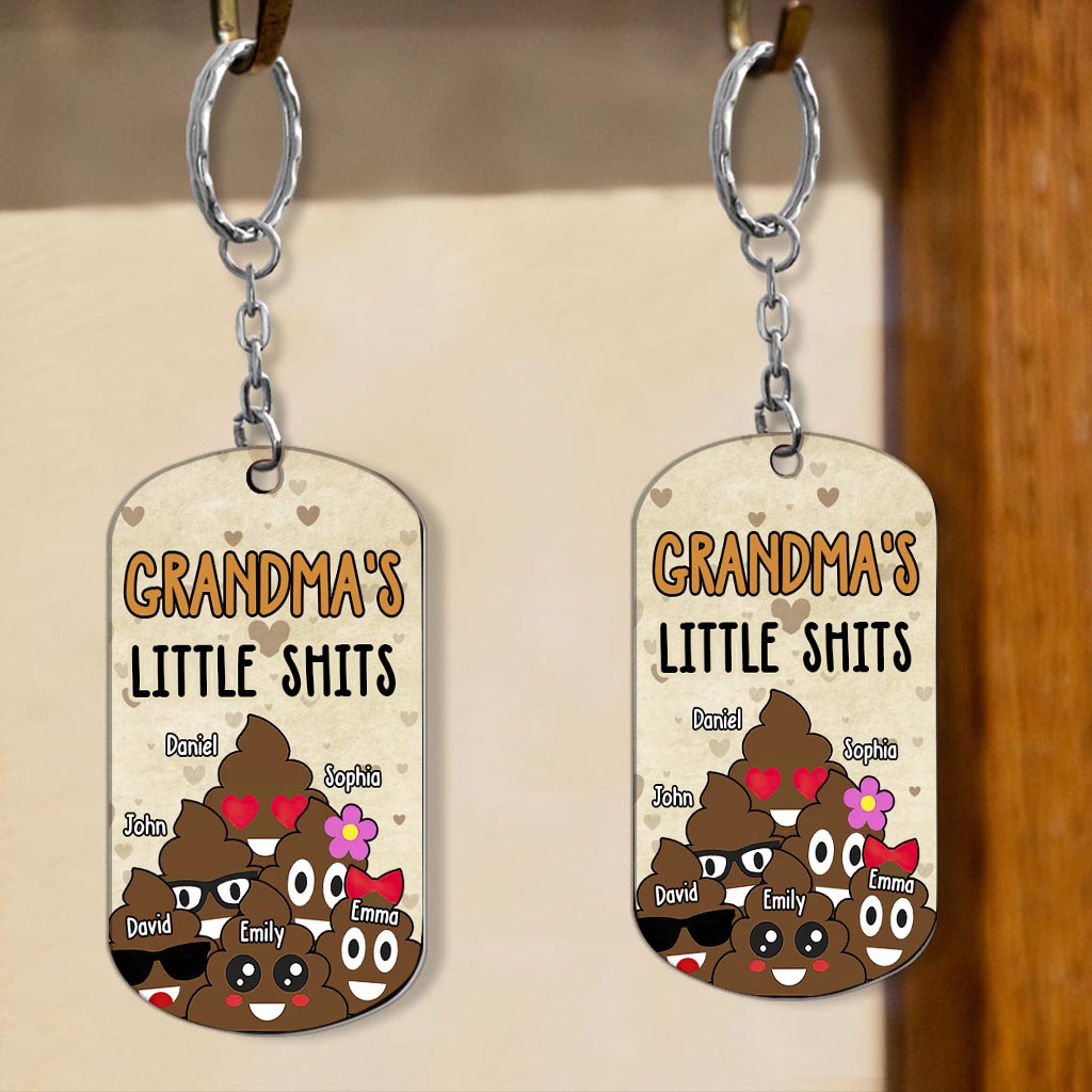 Dad's Little Cuties - Gift for dad, grandma, grandpa, mom, uncle, aunt - Personalized Stainless Steel Keychain