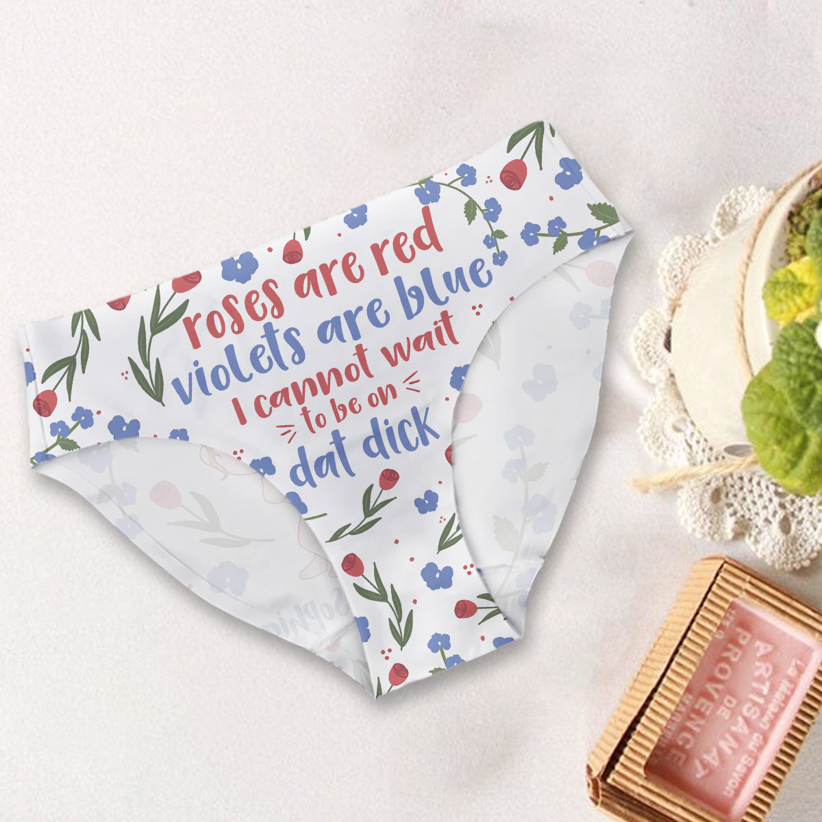 Roses Are Red Violets Are Blue - Personalized Couple Women Briefs