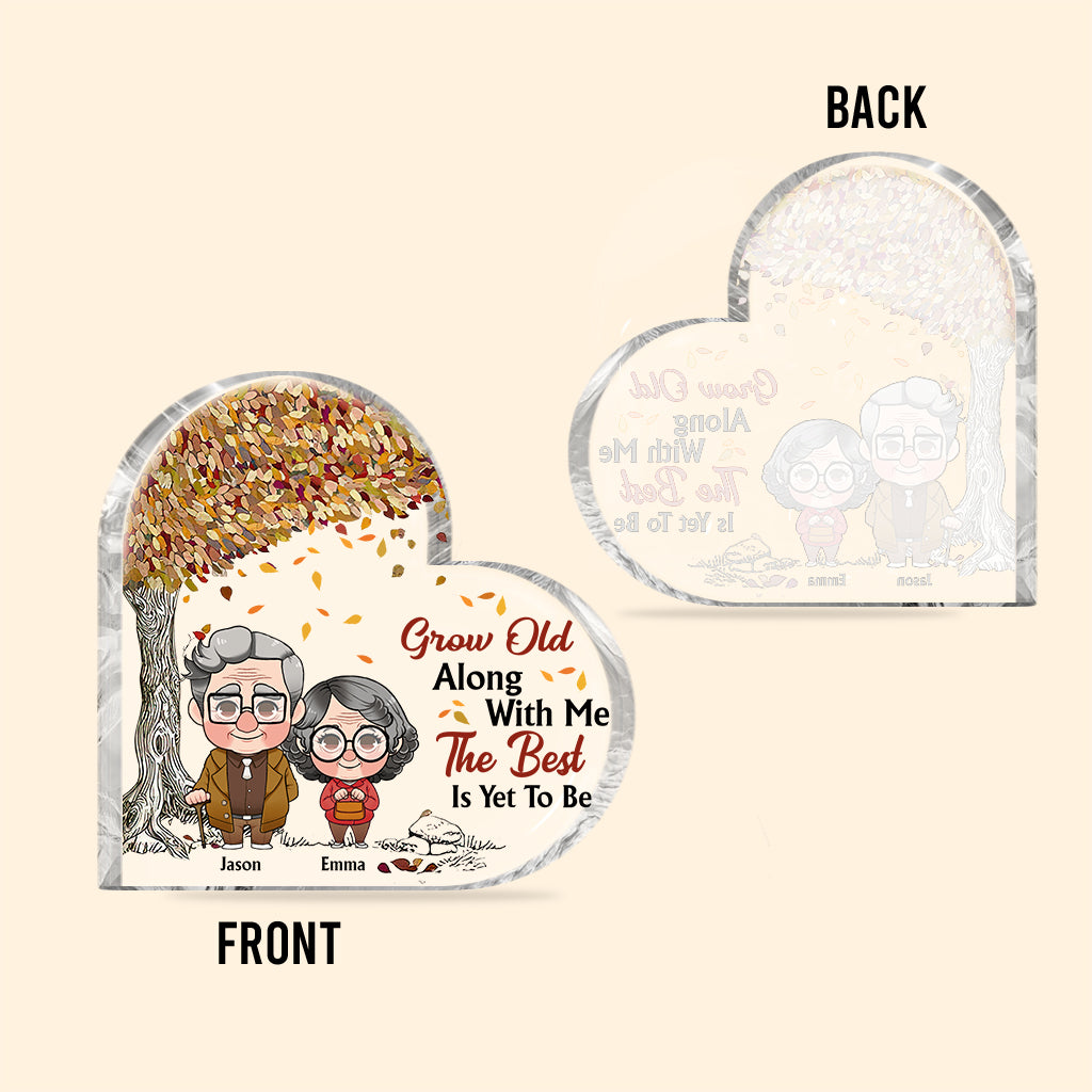 Grow Old Along With Me - Personalized Husband And Wife Custom Shaped Acrylic Plaque