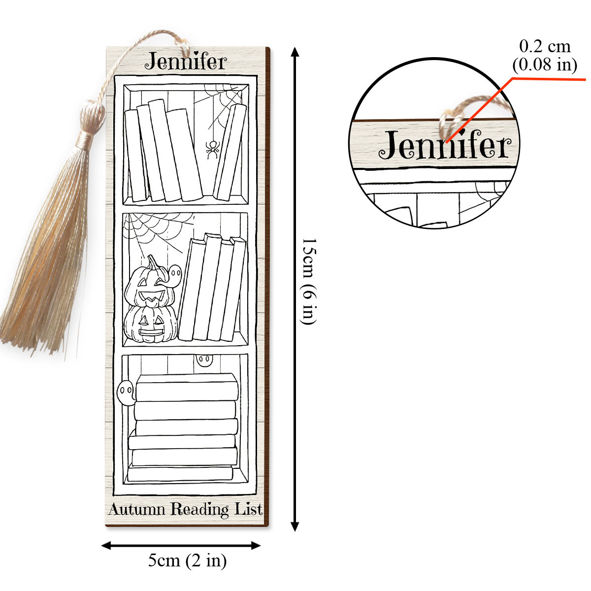 Seasonal Reading Track List - Personalized Book Bookmark