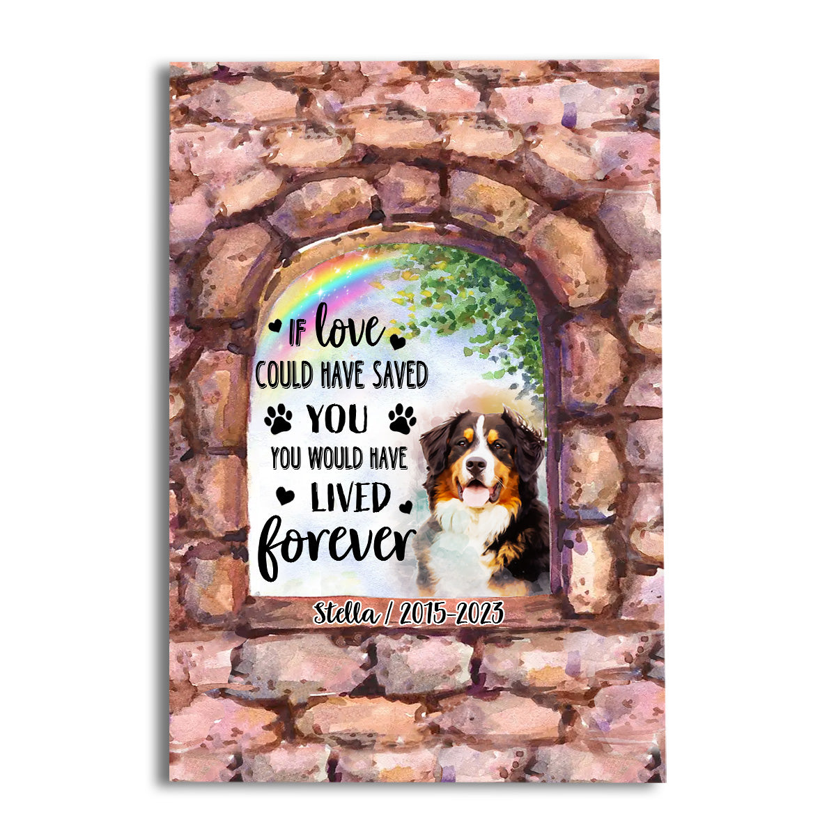 Nicht mehr an meiner Seite – Personalisierte Hundeleinwand und Poster