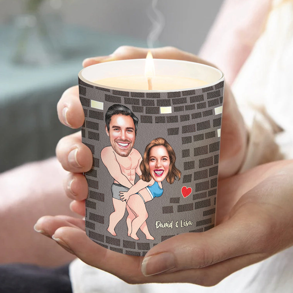 Smells Like My Man - Personalized Couple Candle With Wooden Lid