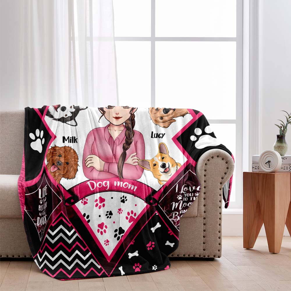 Personalisierte Hunde-Decke zum Muttertag und Vatertag
