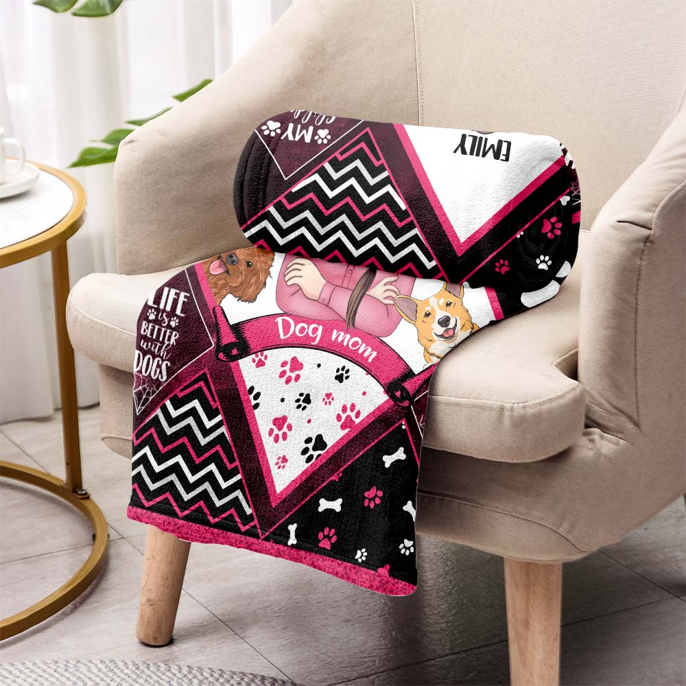 Personalisierte Hunde-Decke zum Muttertag und Vatertag