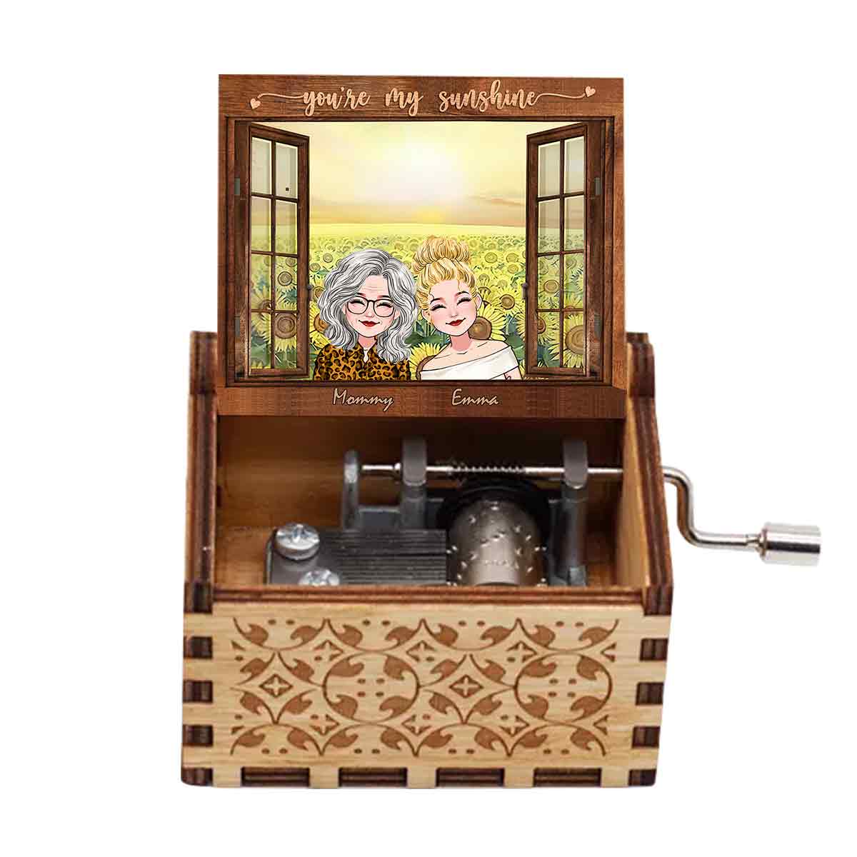 You're My Sunshine - Personalized Mother Hand Crank Music Box
