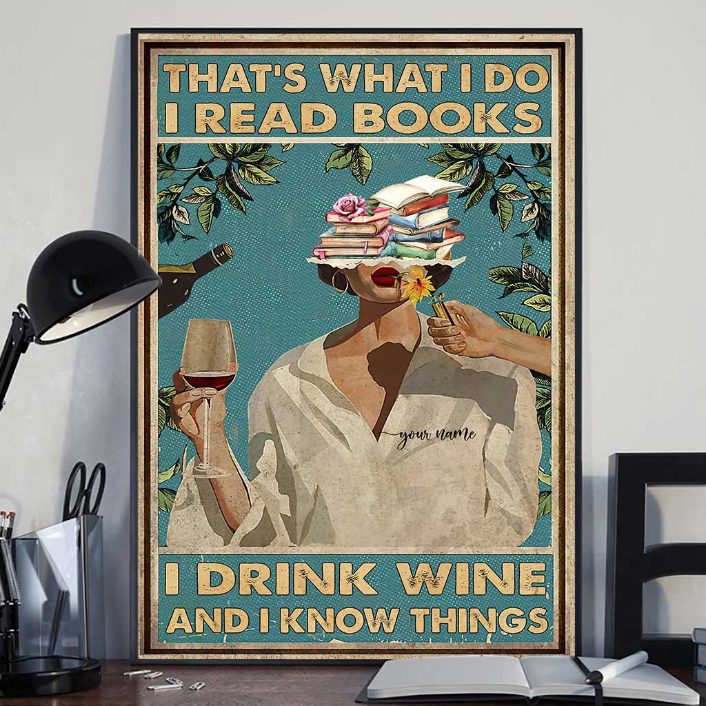 I Read Books I Drink - Personalized Canvas And Poster