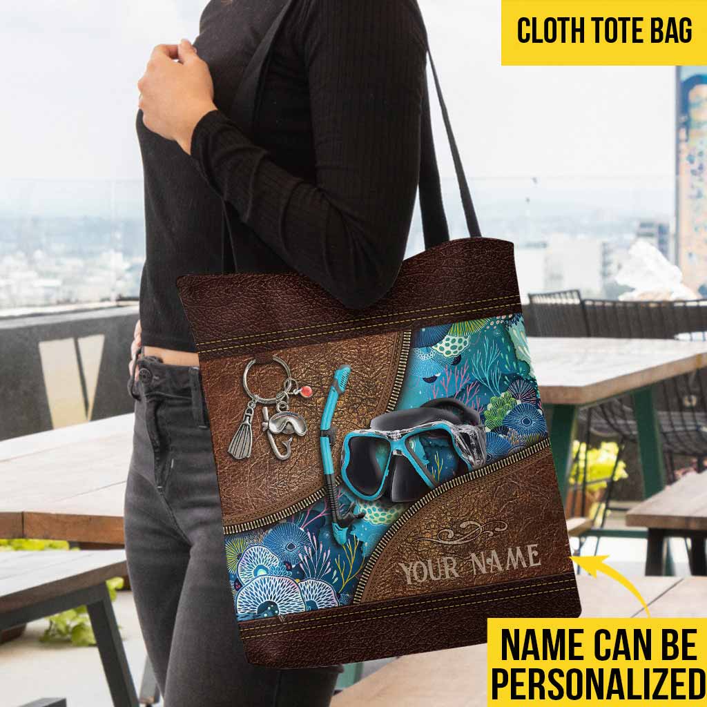 Love The Ocean - Scuba Diving Personalized Tote Bag